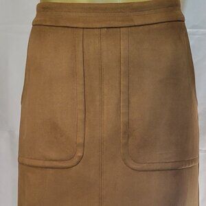 LOFT Faux Suede Midi Pencil Skirt